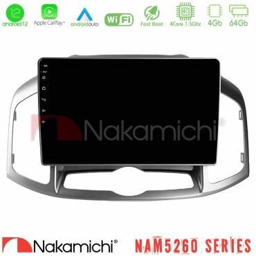 Nakamichi NAM5260 Series 4Core Android12 4+64GB Chevrolet Captiva 2012-2016 Navigation Multimedia Tablet 10" Με Carplay &amp; Android Auto