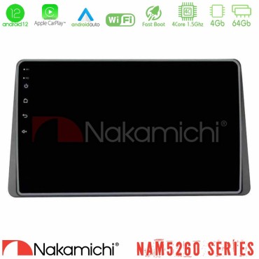 Nakamichi NAM5260 Series 4Core Android12 4+64GB Dacia Duster 2019-> Navigation Multimedia Tablet 10" Με Carplay & Android Auto