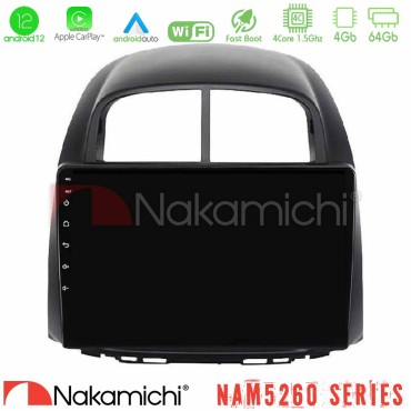 Nakamichi NAM5260 Series 4Core Android12 4+64GB Daihatsu Sirion/Subaru Justy Navigation Multimedia Tablet 10" Με Carplay &amp; Android Auto