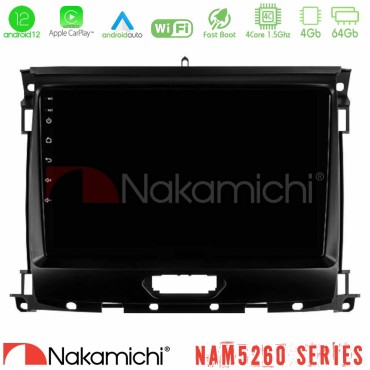 Nakamichi NAM5260 Series 4Core Android12 4+64GB Ford Ranger 2017-2022 Navigation Multimedia Tablet 9" Με Carplay &amp; Android Auto