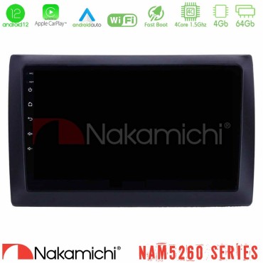 Nakamichi NAM5260 Series 4Core Android12 4+64GB Fiat Stilo Navigation Multimedia Tablet 9" Με Carplay &amp; Android Auto