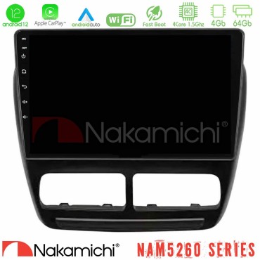 Nakamichi NAM5260 Series 4Core Android12 4+64GB Fiat Doblo / Opel Combo 2010-2014 Navigation Multimedia Tablet 9" Με Carplay &amp; Android Auto