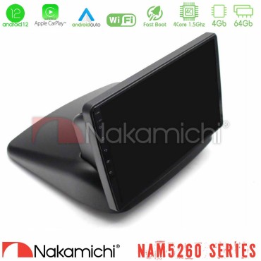 Nakamichi NAM5260 Series 4Core Android12 4+64GB Fiat Doblo 2002-2009 Navigation Multimedia Tablet 10" Με Carplay &amp; Android Auto