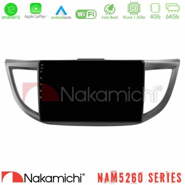 Nakamichi NAM5260 Series 4Core Android12 4+64GB Honda CRV 2012-2017 Navigation Multimedia Tablet 9" Με Carplay & Android Auto Nakamichi NAM5260 Series 4Core Android12 4+64GB Honda CRV 2012-2017 Navigation Multimedia Tablet 9" Με Carplay & Android Auto