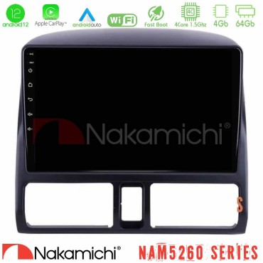 Nakamichi NAM5260 Series 4Core Android12 4+64GB Honda CRV 2002-2006 Navigation Multimedia Tablet 9" Με Carplay &amp; Android Auto