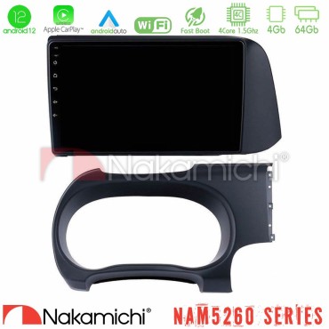 Nakamichi NAM5260 Series 4Core Android12 4+64GB Hyundai i10 Navigation Multimedia Tablet 9" Με Carplay &amp; Android Auto