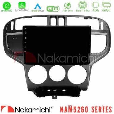 Nakamichi NAM5260 Series 4Core Android12 4+64GB Hyundai Matrix 2001-2010 Navigation Multimedia Tablet 9" Με Carplay &amp; Android Auto