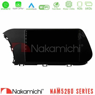 Nakamichi NAM5260 Series 4Core Android12 4+64GB Hyundai i20 2021-2023 Navigation Multimedia Tablet 10" Με Carplay &amp; Android Auto
