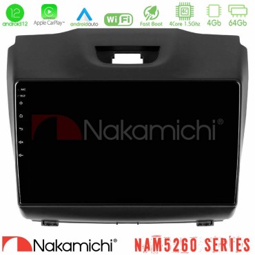 Nakamichi NAM5260 Series 4Core Android12 4+64GB Isuzu D-MAX 2012-2019 Navigation Multimedia Tablet 9" Με Carplay &amp; Android Auto