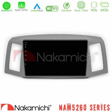 Nakamichi NAM5260 Series 4Core Android12 4+64GB Jeep Grand Cherokee 2005-2007 Navigation Multimedia Tablet 10" Με Carplay &amp; Android Auto