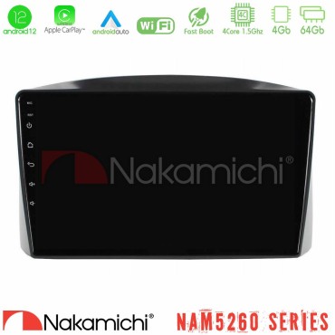 Nakamichi NAM5260 Series Jeep Grand Cherokee 2005-2007 4Core Android12 4+64GB Navigation Multimedia Tablet 10" Με Carplay &amp; Android Auto Με Carplay &amp; Android Auto