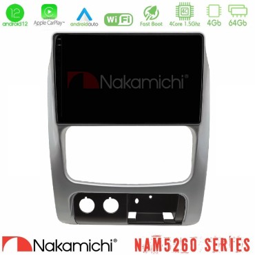 Nakamichi NAM5260 Series 4Core Android12 4+64GB Jeep Cherokee (KJ) 2002-2007 Navigation Multimedia Tablet 9" Με Carplay &amp; Android Auto
