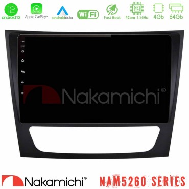 Nakamichi NAM5260 Series 4Core Android12 4+64GB Mercedes E Class / CLS Class Navigation Multimedia Tablet 9" Με Carplay &amp; Android Auto