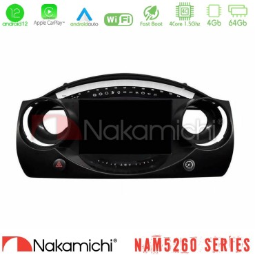 Nakamichi NAM5260 Series 4Core Android12 4+64GB Mini Cooper R50 Navigation Multimedia Tablet 9" Με Carplay & Android Auto Nakamichi NAM5260 Series 4Core Android12 4+64GB Mini Cooper R50 Navigation Multimedia Tablet 9" Με Carplay & Android Auto