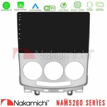 Nakamichi NAM5260 Series Mazda 5 2004-2010 4Core Android12 4+64GB Navigation Multimedia Tablet 9" Με Carplay &amp; Android Auto