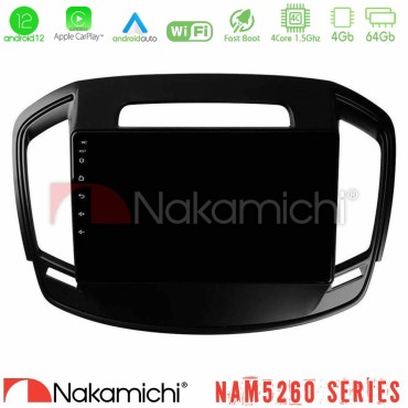 Nakamichi NAM5260 Series 4Core Android12 4+64GB Opel Insignia 2014-2017 Navigation Multimedia Tablet 9" Με Carplay &amp; Android Auto