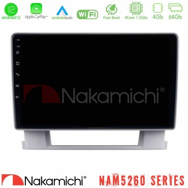 Nakamichi NAM5260 Series 4Core Android12 4+64GB Opel Astra J 2010-2014 Navigation Multimedia Tablet 9" Με Carplay &amp; Android Auto