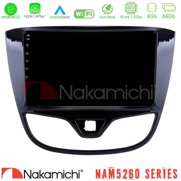 Nakamichi NAM5260 Series 4Core Android12 4+64GB Opel Karl 2017-2019 Navigation Multimedia Tablet 9" Με Carplay &amp; Android Auto