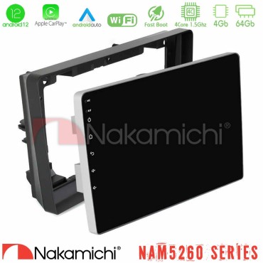 Nakamichi NAM5260 Series 4Core Android12 4+64GB Peugeot 308 2013-2020 Navigation Multimedia Tablet 9" Με Carplay &amp; Android Auto