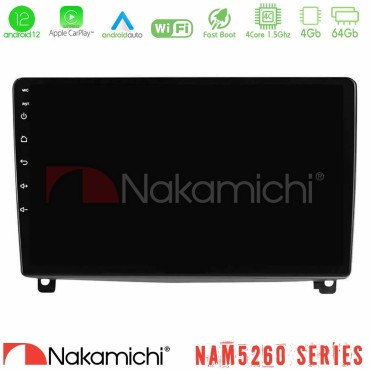 Nakamichi NAM5260 Series 4Core Android12 4+64GB Peugeot 407 Navigation Multimedia Tablet 9" Με Carplay &amp; Android Auto