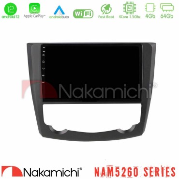 Nakamichi NAM5260 Series 4Core Android12 4+64GB Renault Kadjar Navigation Multimedia Tablet 9" Με Carplay &amp; Android Auto