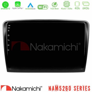 Nakamichi NAM5260 Series 4Core Android12 4+64GB Skoda Superb 2008-2015 Navigation Multimedia Tablet 10" Με Carplay & Android Auto Nakamichi NAM5260 Series 4Core Android12 4+64GB Skoda Superb 2008-2015 Navigation Multimedia Tablet 10" Με Carplay & Android Auto