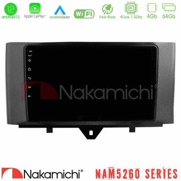 Nakamichi NAM5260 Series 4Core Android12 4+64GB Smart 451 Facelift Navigation Multimedia Tablet 9" Με Carplay & Android Auto