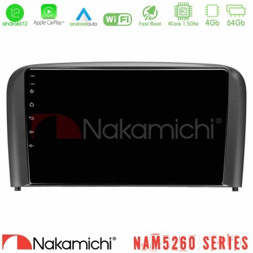 Nakamichi NAM5260 Series 4Core Android12 4+64GB Volvo S80 1998-2006 Navigation Multimedia Tablet 9" Με Carplay &amp; Android Auto