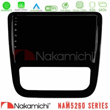 Nakamichi NAM5260 Series 4Core Android12 4+64GB VW Scirocco 2008-2014 Navigation Multimedia Tablet 9" (μαύρο γυαλιστερό) Με Carplay &amp; Android Auto