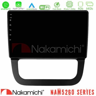 Nakamichi NAM5260 Series 4Core Android12 4+64GB VW Jetta Navigation Multimedia Tablet 10" Με Carplay &amp; Android Auto