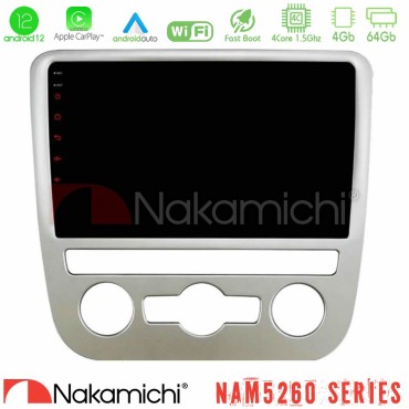 Nakamichi NAM5260 Series 4Core Android12 4+64GB VW Scirocco 2008 – 2014 Navigation Multimedia Tablet 9" Με Carplay &amp; Android Auto