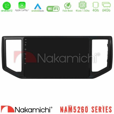 Nakamichi NAM5260 Series 4Core Android12 4+64GB VW Amarok 2017-2022 Navigation Multimedia Tablet 9" Με Carplay &amp; Android Auto