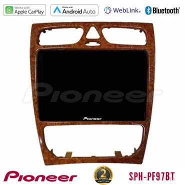 Pioneer SPH-PF97BT Series    Mercedes C Class (W203) Multimedia Station 9" (Tablet Style) (Wooden Style) Με Carplay &amp; Android Auto