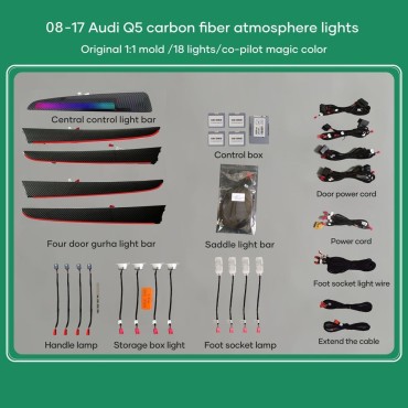 DIQ AMBIENT AUDI Q5 8R (Digital iQ Ambient Light Audi Q5 mod. 2008-2017, 18 Lights)