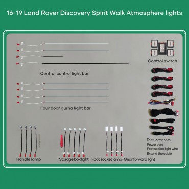 DiQ AMBIENT LIGHT (SM) LAND ROVER DISCOVERY mod. 2016-2019, 19 Lights