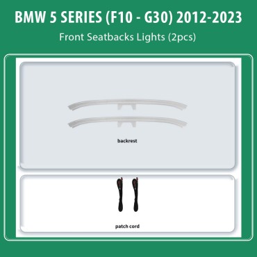 DIQ AMBIENT BMW S.5 (ST) (F10- G30) mod.2012-2023 for Front seatback (Digital iQ Ambient Light BMW Series 5 mod.2012-2023, Seatback Lights)