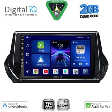 DIGITAL IQ BXC 3509_CPAA (9inc) MULTIMEDIA TABLET for PEUGEOT 208 – 2008 mod. 2021&gt;