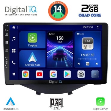 DIGITAL IQ BXC 3715_CPAA CLIMA (9inc) MULTIMEDIA TABLET for CITROEN C1-PEUGEOT 108-TOYOTA AYGO mod. 2014-2022