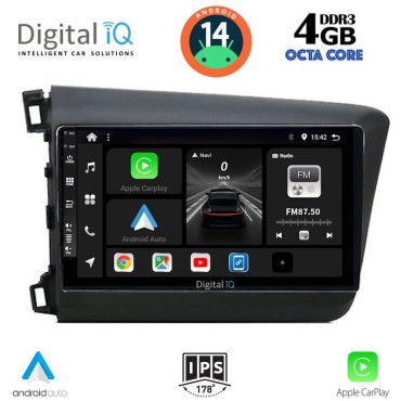 DIGITAL IQ BXF 61904D_CPAA (9inc) MULTIMEDIA TABLET for HONDA CIVIC 4Doors mod. 2012-2016