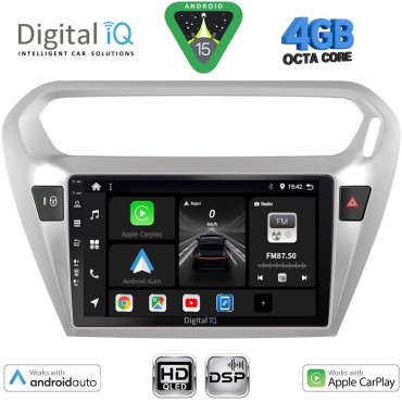 DIGITAL IQ BXF 6511SL_CPAA (9inc) MULTIMEDIA TABLET for CITROEN ELYSEE – PEUGEOT 301 mod. 2013&gt; (SILVER)