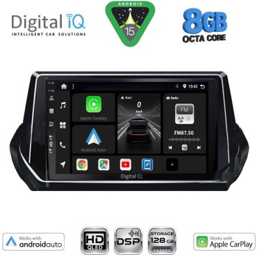 DIGITAL IQ BXF 7509_CPAA (9inc) MULTIMEDIA TABLET for PEUGEOT 208 – 2008 mod. 2021&gt;