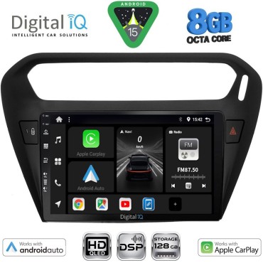 DIGITAL IQ BXF 7511BL_CPAA (9inc) MULTIMEDIA TABLET for CITROEN ELYSEE – PEUGEOT 301 mod. 2013&gt; (BLACK)