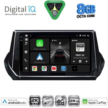 DIGITAL IQ BXK 20509_CPAA (9inc) MULTIMEDIA TABLET for PEUGEOT 208 – 2008 mod. 2021&gt;