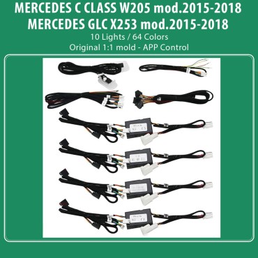 DIQ AMBIENT 8161 CIC BENZ C CLASS (W205) - GLC (X253) mod.2015-2018 (Digital iQ Ambient Light for Mercedes C &amp; GLC, 10 Lights)