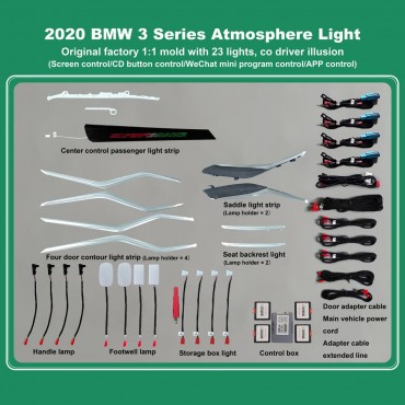 DIQ AMBIENT BMW S.3 (G20) mod. 2018&gt; (Digital iQ Ambient Light BMW Series 3 mod.2018&gt;, 23 Lights)