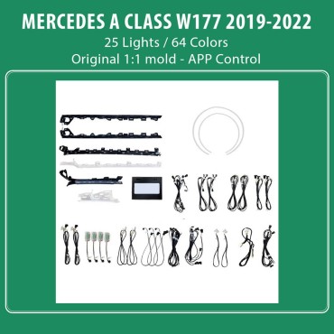 DIQ AMBIENT 8176 A4B BENZ A (W177) mod.2019-2022 (Digital iQ Ambient Light MERCEDES A W177 mod.2019-2022, 25 Lights)