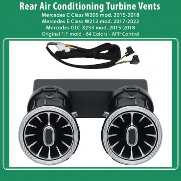 DIQ AMBIENT 8176 I BENZ C-GLC-E REAR AIRVENTS (Digital iQ Rear Turbine Air Vent Ambient Light Kit MERCEDES C - GLC mod. 2015-2018 - E mod. 2017-2020)