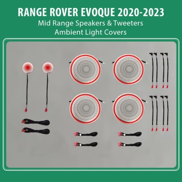 DiQ AMBIENT RANGE ROVER EVOQUE (SPK) mod. 2020-2022, Mid Range &amp; Tweeters Covers