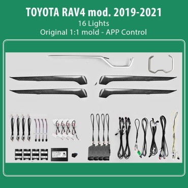 DIQ AMBIENT TOYOTA RAV4 mod.2019> (Digital iQ Ambient Light Toyota RAV4 mod.2019> , 16 Lights)