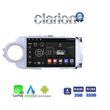 CLARION GL31254 Οθόνη OEM Multimedia Αυτοκινήτου για Toyota Yaris 2012 > 2015 Αν το αυτοκίνητο είναι υβριδικό, παρακαλώ ενημερώστε μας πριν την παραγγελία σας. (CarPlay/AndroidAuto/BT/GPS/WIFI/GPRS)